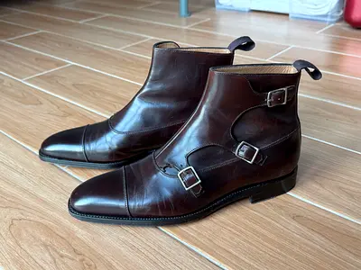 Leather boots, size EUR 42 (Septieme Largeur Tobar, brown box calf)
