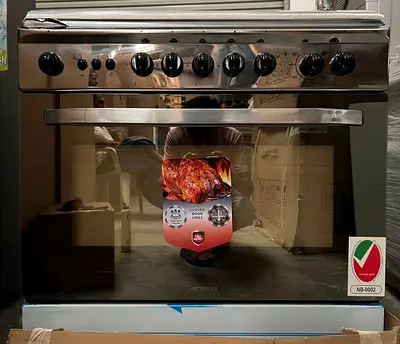 Brand New AFTRON Cooker 80x60Cm 5 Burner Gas Cooking Range 1 Year Warranty