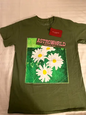 Limited edition Travis Scott Tee Astroworld Festival Run Flower