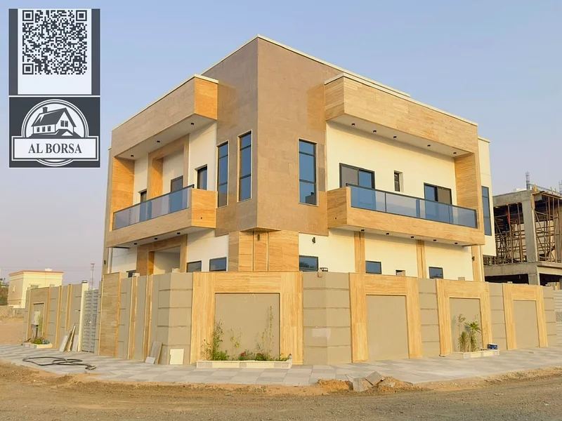 فيلا للإيجار في أفضل المواقع السكنية في منطقة الهيليو 2 مع مكيفات، وماء وكهرباء مباشرة على شارع الشيخ محمد بن زايد64051896000386110