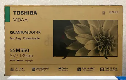 Toshiba 55 Inch TV QLED UHD 4K Smart LED Regza Engine TV Brand New Packed 1 Year Warranty