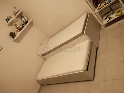 Ikea slakt bed frame with under bed and 2 storage drawers underneath with 2 Ikea mattress