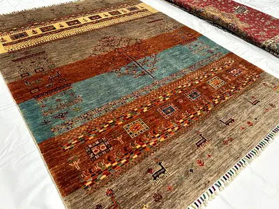 209 x 154 cm | New Handmade Stunning Gabbeh Tree Design Carpet (#7U)