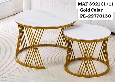 Chic Gold Accent Nested Coffee Tables - Modern Elegance for Your Home