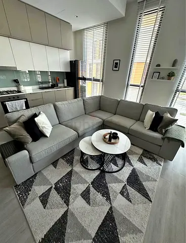 Ikea Kivik corner sofa five seater light grey