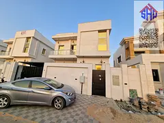 For rent, a villa with electricity, a citizen, five rooms, a hall, and a maid's room