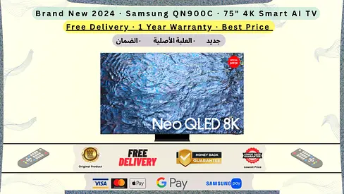 75 inch TV Samsung QN900C / 8K Neo QLED / Smart TV / HDR / Brand New / Free Delivery / Selling Fast!