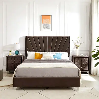 New luxuriate 120*200 double bed available with night stands