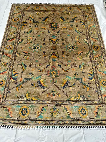 197 x 150 cm | new Handmade Beautiful Brown Sultani Carpet (#13U)