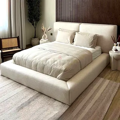 Stylish Modern Bed with Cozy Bedding