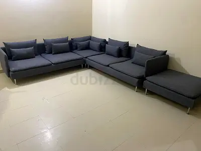 Ikea soderhamn corner sofa with ottoman Dark-Grey