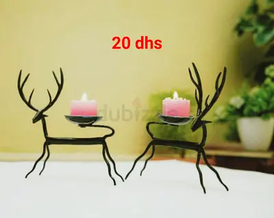 Charming Candle Holders with Reindeer Design
