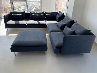 IKEA Söderhamn Six seater sofa with ottoman