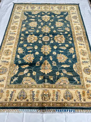 148 x 210 cm | New Handmade Beautiful Blue Zeigler Carpet (#14U)