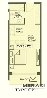 For Sale – Studio Apartment – Garden Residence Project