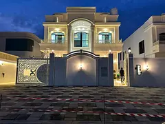 Brand New classic Villa For Rent In Ajman Al Rawda 2 . 5 master Bedroom 2 Hall Majlis Kitchen Maid r