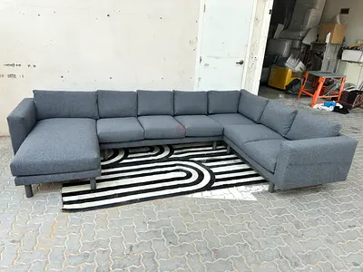 IKEA Norseborg U-shaped sofa in dark gray color