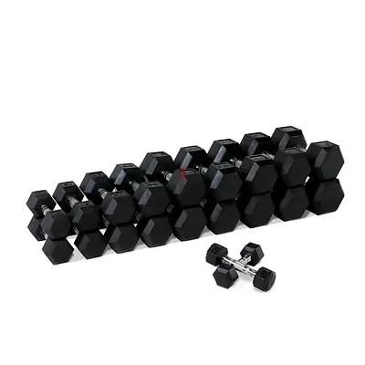 Hex 2.5kg to 25kg Pair Dumbbells Set