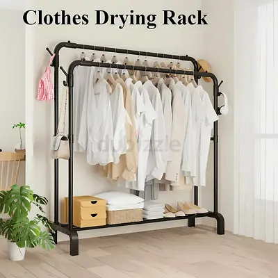 DOUBLE CURVED SHAPE CLOTH RACK, PREMIUM QUALITY STEEL PIPE SHAPE RACK