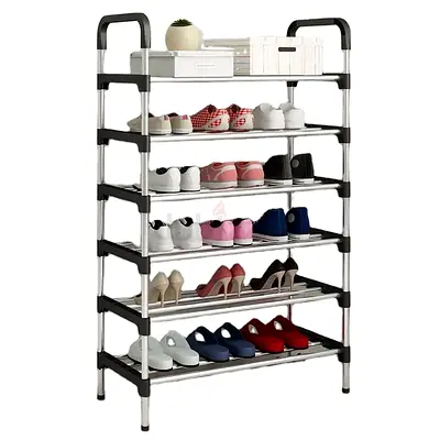 SHOE RACK, PREMIUM STIANLESS STEEL RACK, 6 LAYER SHOE RACK