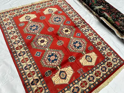153 x 200 cm | Vintage Handmade Shirvan Caucasian Carpet