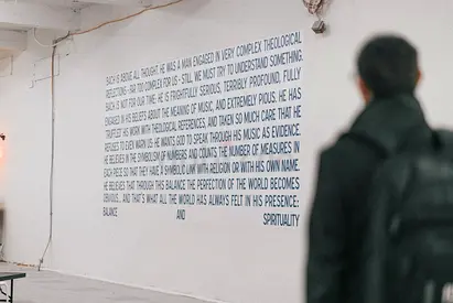 Wall Vinyl Text Installation