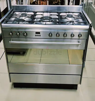 Smeg Dual Fuel 5 Burner Top Gas Oven Electric Cooker 90 cm – Luxury Kitchen Range
