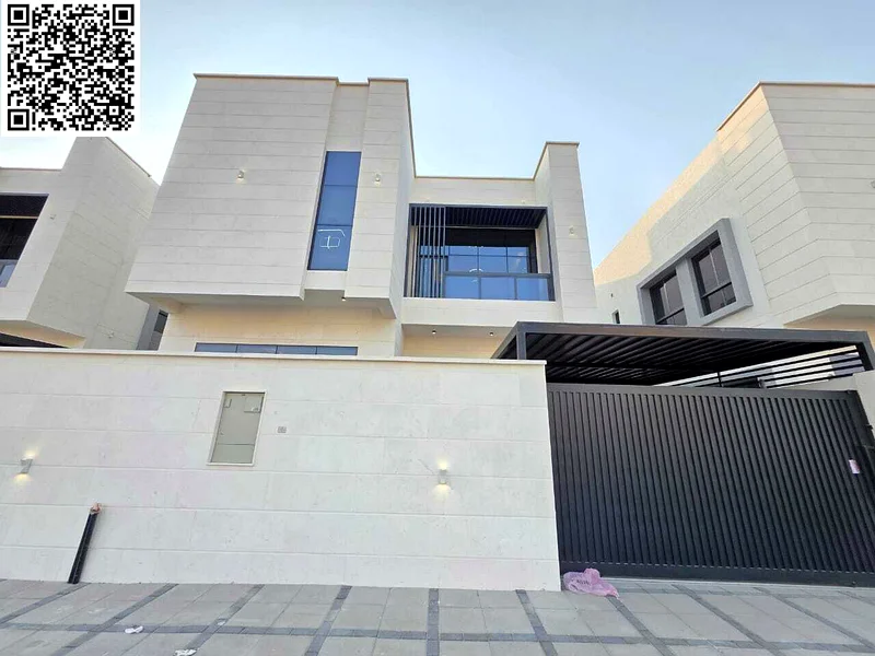 The lowest price for the best villa in Ajman for annual rent, 5 rooms, 7 bathrooms and built-in wardrobes Private residential location and close64052767068546110