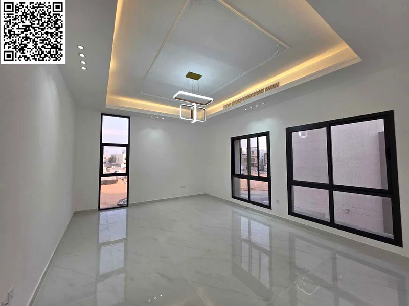 The lowest price for the best villa in Ajman for annual rent, 5 rooms, 7 bathrooms and built-in wardrobes Private residential location and close64052767068546114