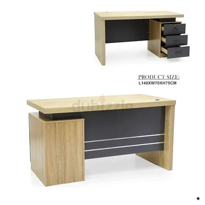 Modern Wooden Study Table with Drawers