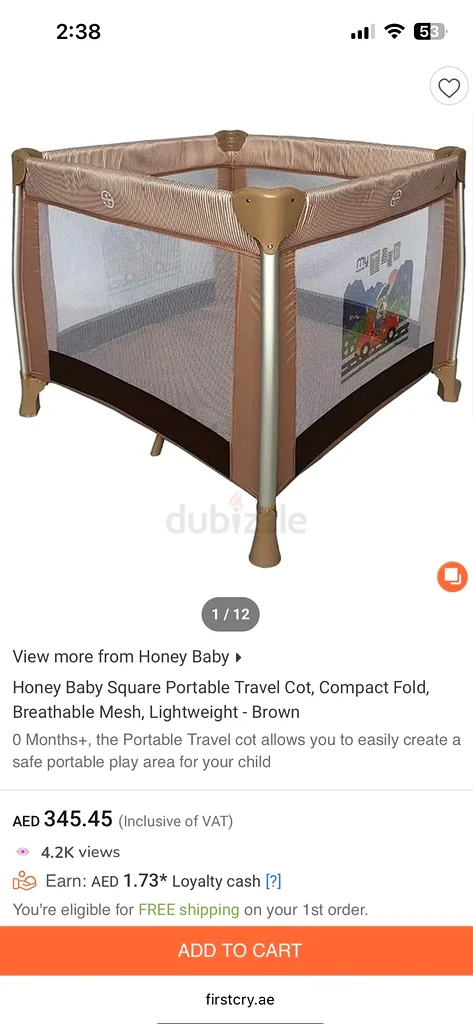 Baby Travel Cot Playpen dubizzle