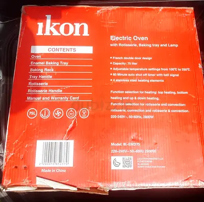 Ikon 75L Electric Oven with Rotisserie and Convection