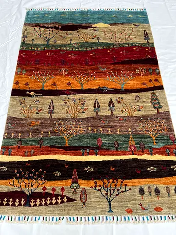 122 x 183 cm | new Handmade Oriental Gabbeh Carpet (24U)