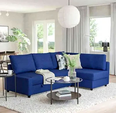 ‎Ikea L Shape Sofa cum bed with big storage in L