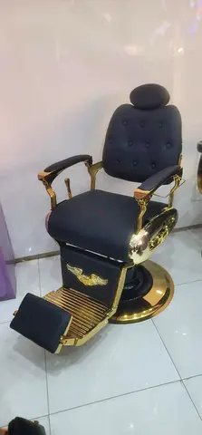Luxury Gold and Black Barber Chair for Sale