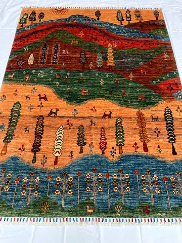 156 x 206 cm | New Handmade Beautiful Gabbeh Oriental Carpet (25U)