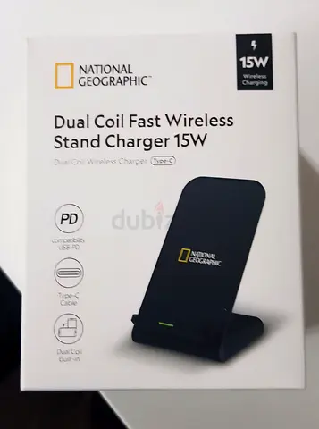 Fast  Efficient Dual Coil Wireless Charger by National Geographic
