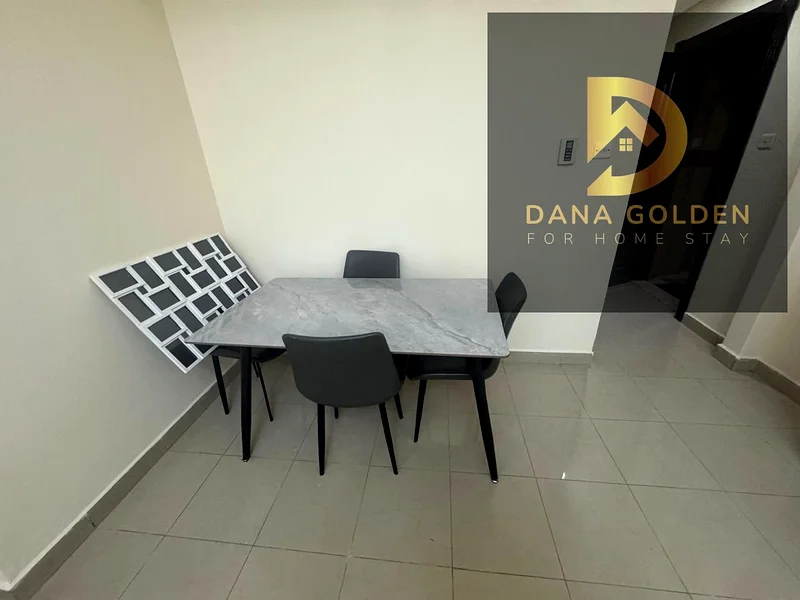 Two rooms, a hall, 2 balcony, ,2 bathroom, furnished with hotel furniture, 4800 dirhams with internet, Burj Manazel 1.64050909907074114