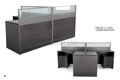 Modern Office Workstation with Storage