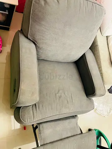 (FITS ANYWHERE) Comfortable Grey Rocking Recliner for Sale