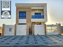 Luxurious villa for sale in Ajman, Al Waha 1, next to Azha, near the main street. 3 floors. 6 master