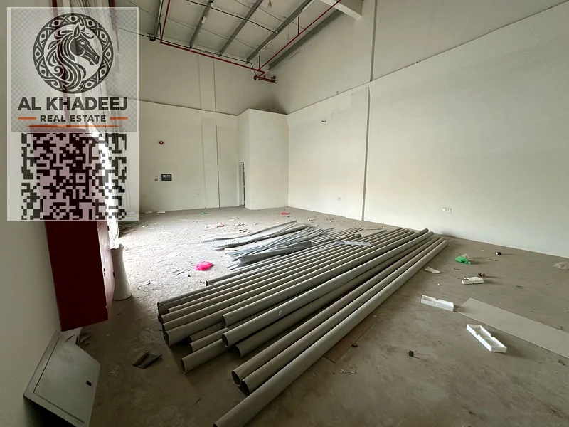 Shabrat for rent, first tenant, different areas suitable for all activities in Al Jurf Industrial 1, close to Mohammed bin Zayed Road64074226477187114