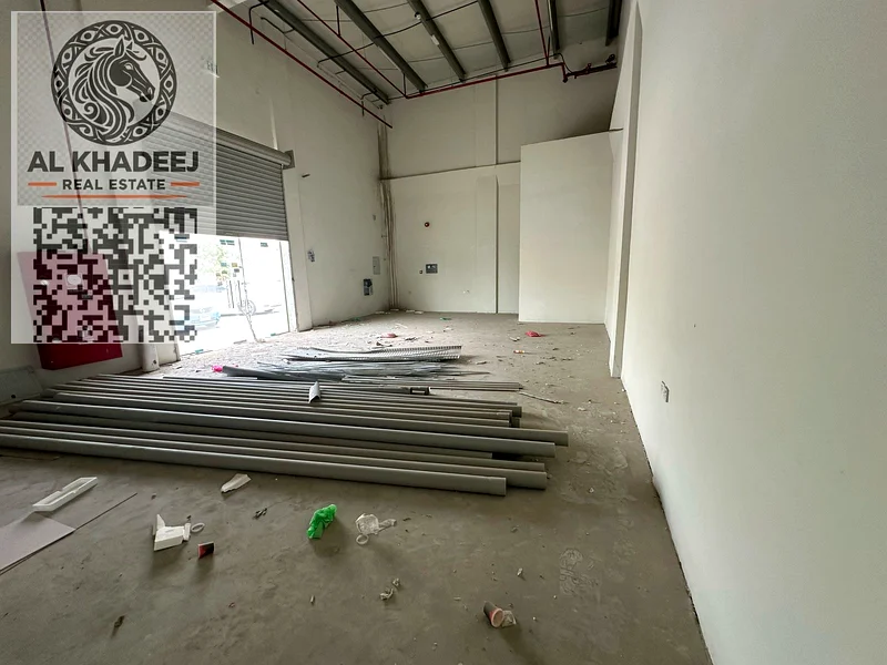 Shabrat for rent, first tenant, different areas suitable for all activities in Al Jurf Industrial 1, close to Mohammed bin Zayed Road64074226477187111