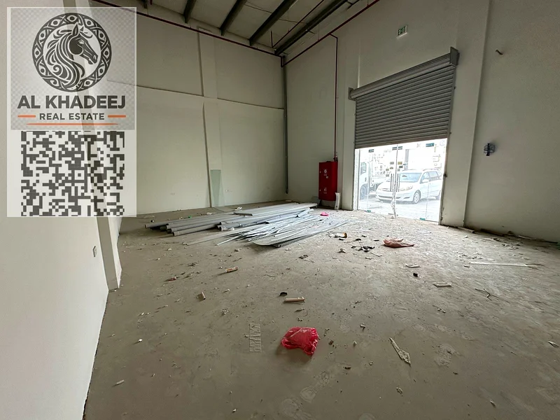 Shabrat for rent, first tenant, different areas suitable for all activities in Al Jurf Industrial 1, close to Mohammed bin Zayed Road64074226477187110