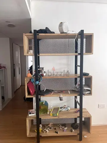 bookcase bookshelf mango hard wood 1000aed +150aed pick up  al raha beach