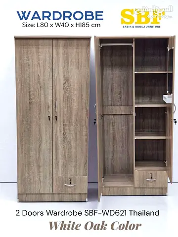 Stylish White Oak Wardrobe - Modern Storage Solution!
