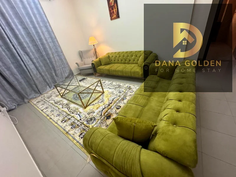 Two rooms, a hall, 2 balcony, ,2 bathroom, furnished with hotel furniture, 4800 dirhams with internet, Burj Manazel 1.64050909907074110