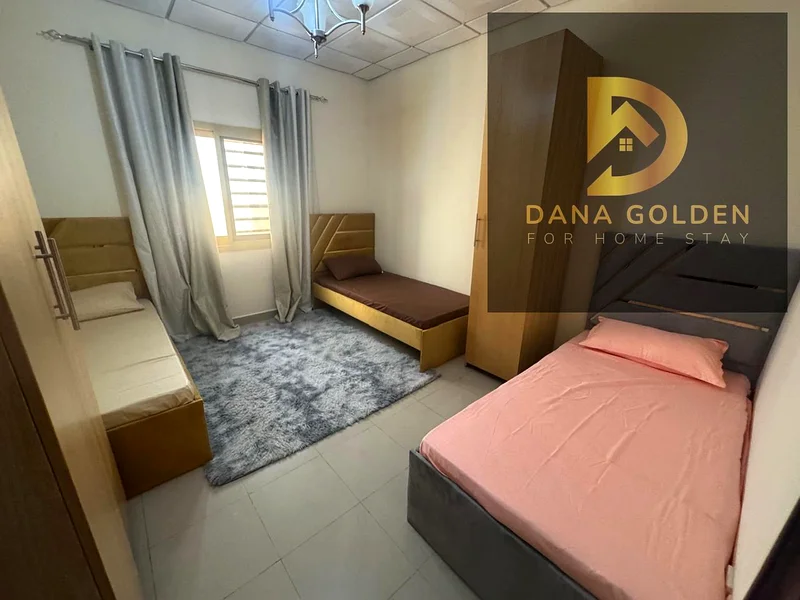 Two rooms, a hall, 2 balcony, ,2 bathroom, furnished with hotel furniture, 4800 dirhams with internet, Burj Manazel 1.64050909907074113
