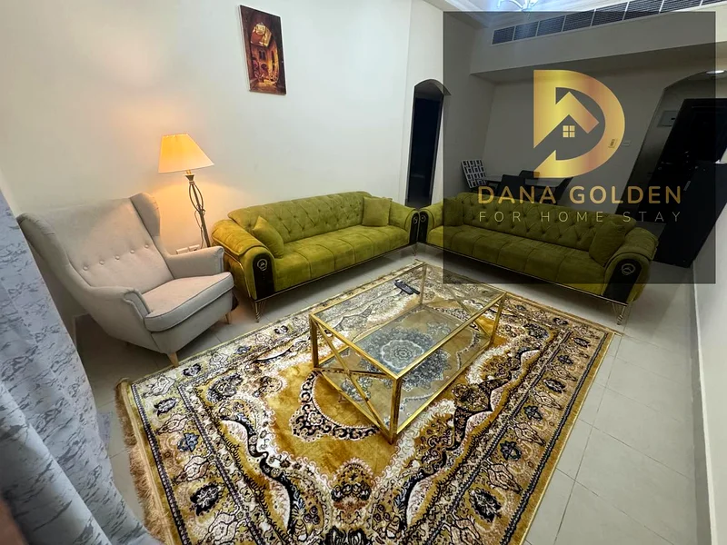 Two rooms, a hall, 2 balcony, ,2 bathroom, furnished with hotel furniture, 4800 dirhams with internet, Burj Manazel 1.64050909907074112