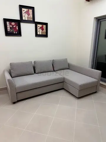 Ikea holmsund sectional sofa com bed with storage